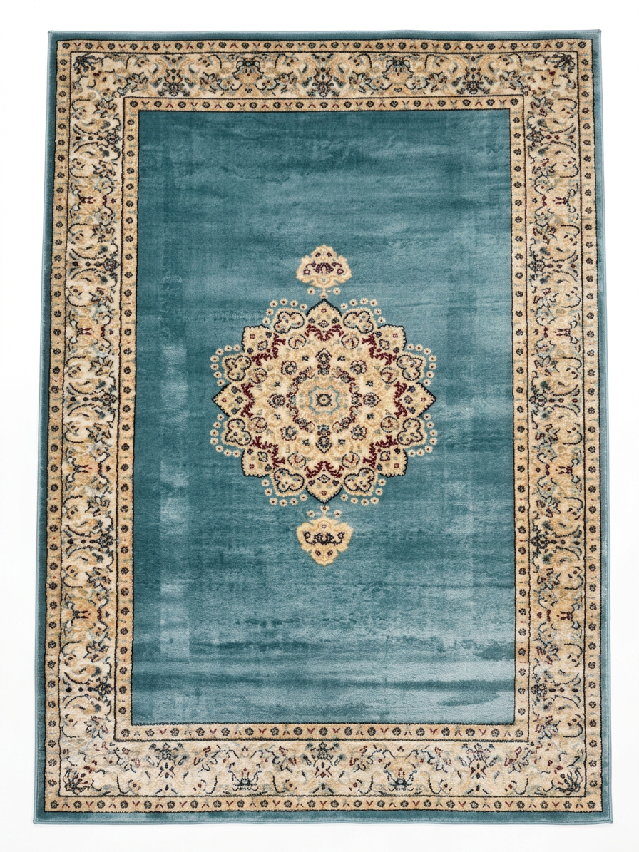 TAPIS made in balghalie luxe bleu 